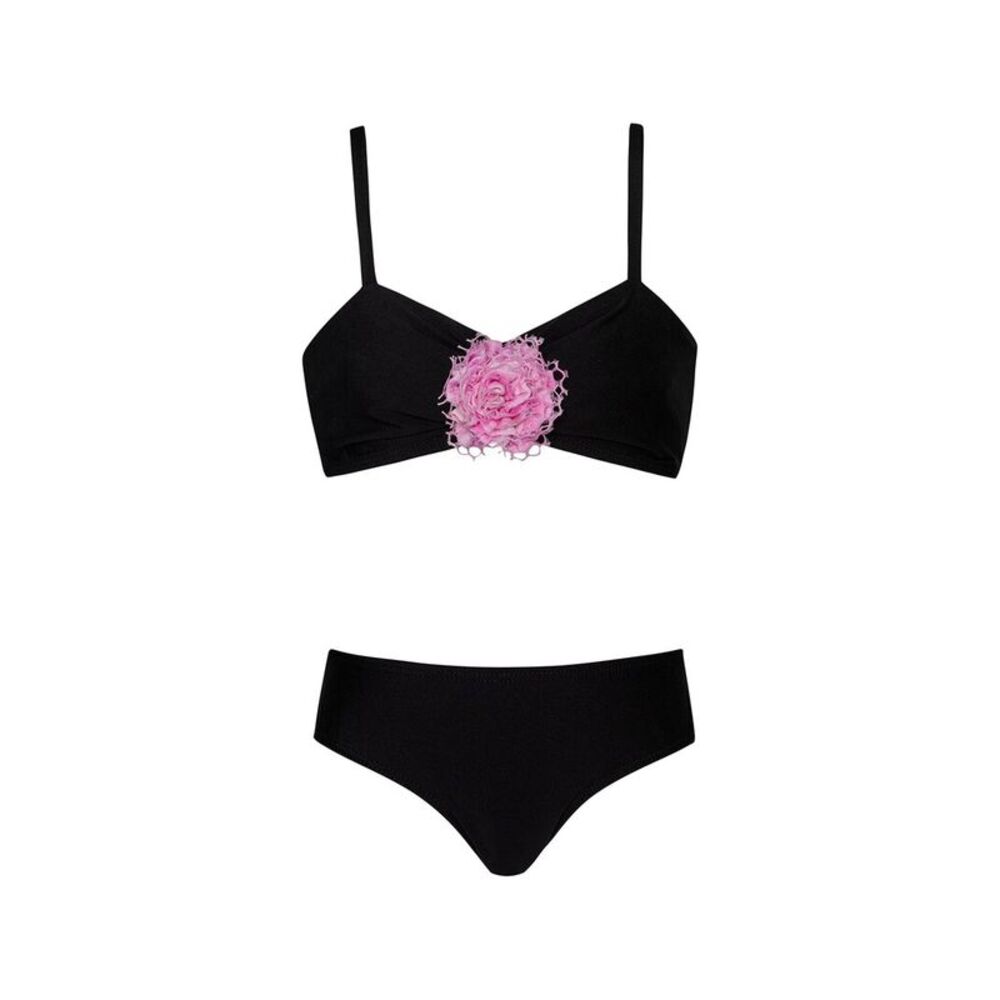Pq Swim Girls  Kids Two Piece Bathing Suit, Black